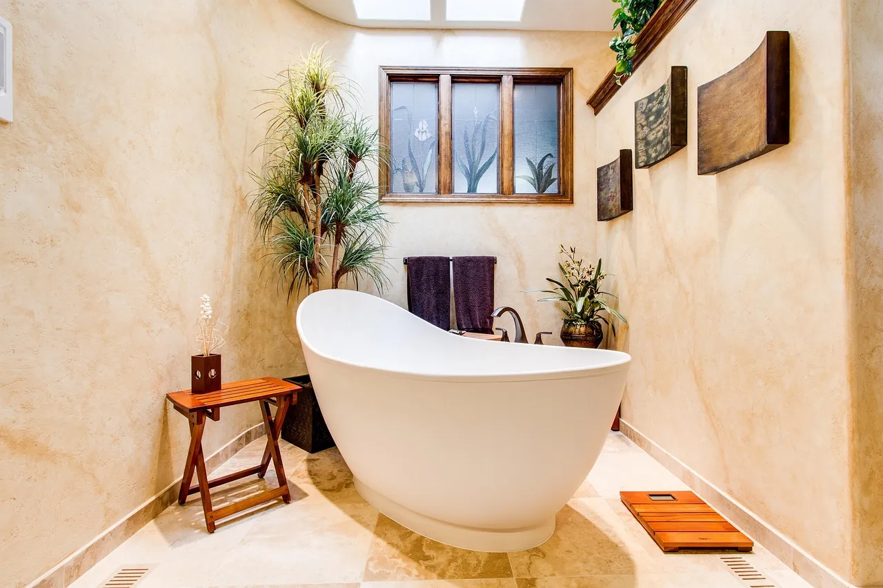 Luxury bathroom renovation with modern fixtures and tile work